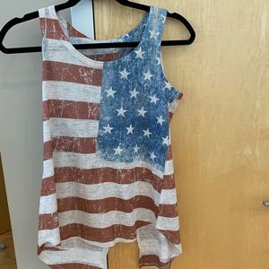 American flag tank top